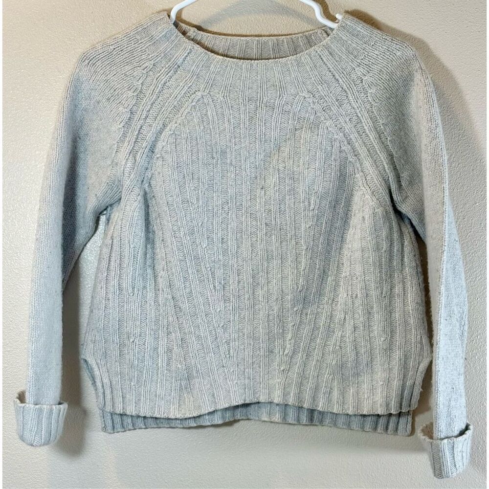 Vince Cowl Neck Wool & Cashmere Blend Knitted Ribbed Mid Waist Sweater Womens XS